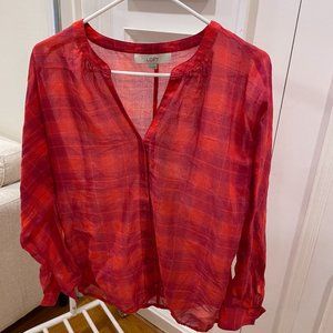 Loft Red Blouse